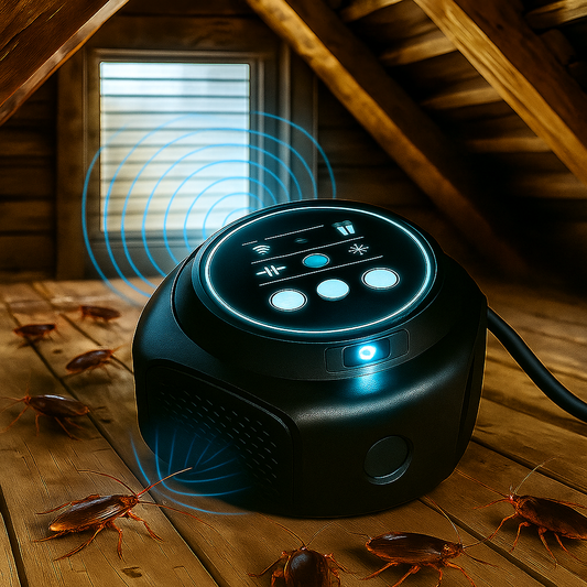 Ultrasonic Cockroach Repeller | Chemical-Free, 24/7 Protection for Kitchens, Pantries & Home Defense