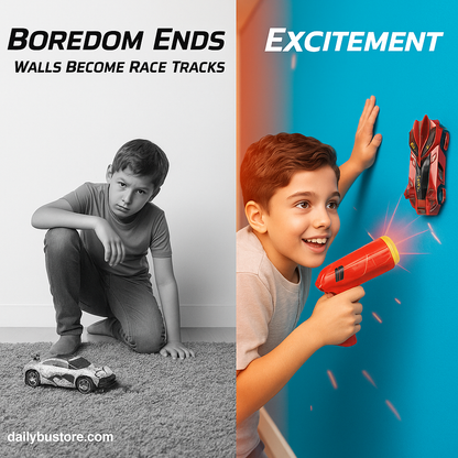 Laser-Controlled Wall Climbing RC Car | Gravity-Defying, LED Lights & Stunt Ready for Indoor Racing Fun