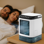 Ultra Quiet Portable Air Cooler | Below 36dB Mute Fan with Dual Atomization, 900mL Tank & Ice Box for Bedroom Sleep