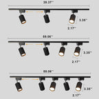 LED Recessed Rail Lighting Fixture - 3/4/5 Light Options for Modern Home Illumination