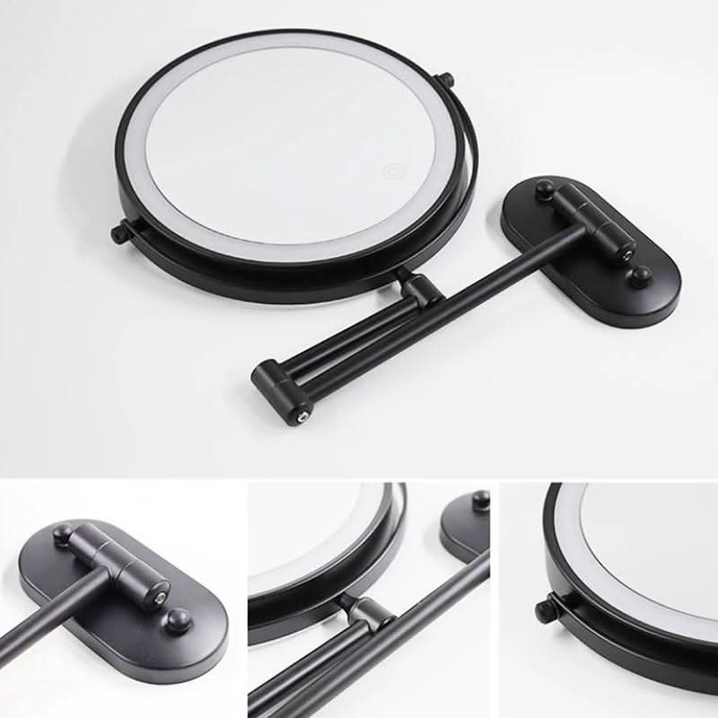 LED Rechargeable Makeup Mirror | 3-Color Touch-Control, Magnifying & Wall-Mount Design for Precision Grooming and Skincare