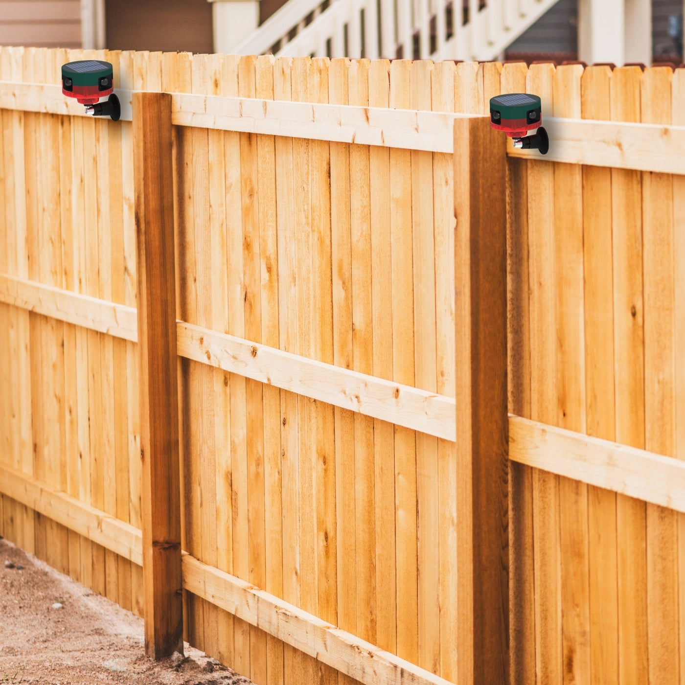 Solar-Powered Motion-Activated Strobe Light | 360° Detection, Eco-Friendly Skunk Repeller for Home and Garden