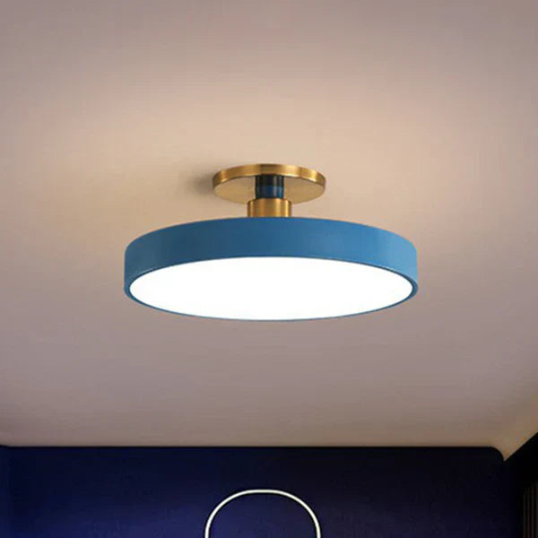 LED Round Flush Mount Ceiling Light - Nordic Style Acrylic Fixture for Bedroom & Low Ceilings