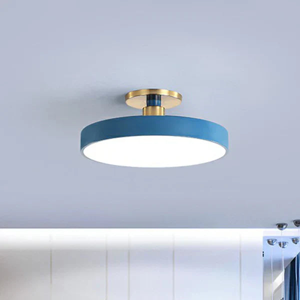 LED Round Flush Mount Ceiling Light - Nordic Style Acrylic Fixture for Bedroom & Low Ceilings