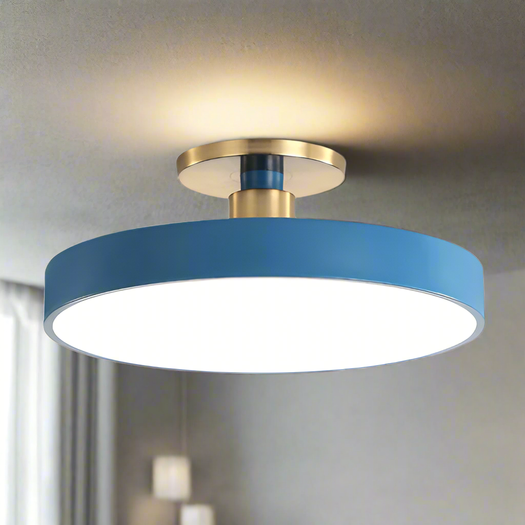 LED Round Flush Mount Ceiling Light - Nordic Style Acrylic Fixture for Bedroom & Low Ceilings
