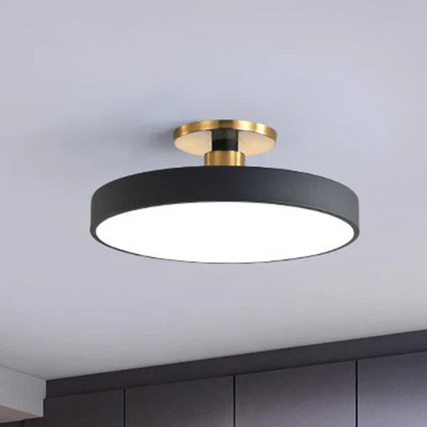 LED Round Flush Mount Ceiling Light - Nordic Style Acrylic Fixture for Bedroom & Low Ceilings