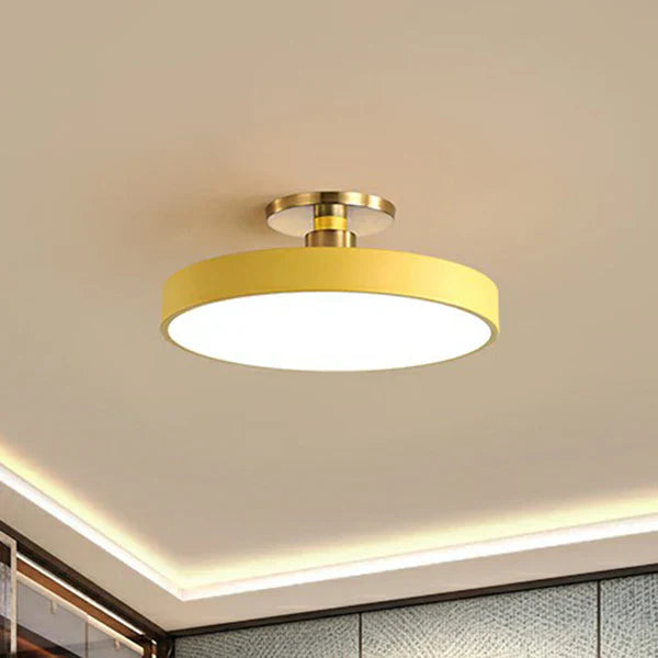 LED Round Flush Mount Ceiling Light - Nordic Style Acrylic Fixture for Bedroom & Low Ceilings