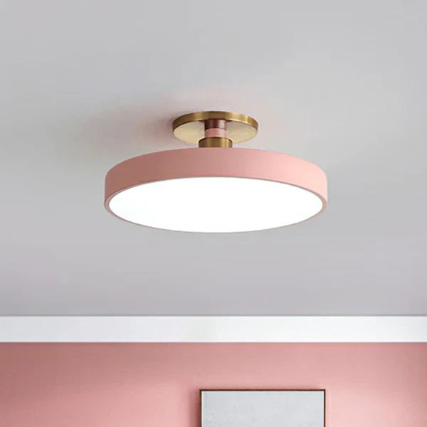 LED Round Flush Mount Ceiling Light - Nordic Style Acrylic Fixture for Bedroom & Low Ceilings