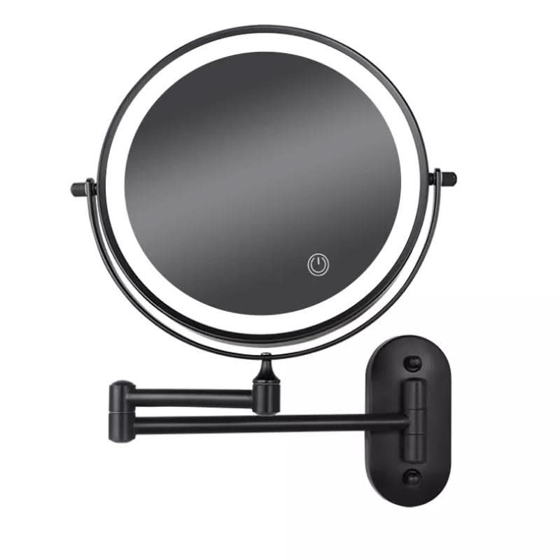 LED Rechargeable Makeup Mirror | 3-Color Touch-Control, Magnifying & Wall-Mount Design for Precision Grooming and Skincare