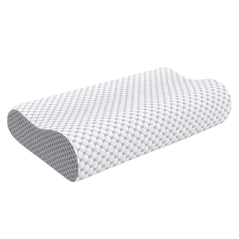 Orthopaedic Memory Foam Pillow | Ergonomic B-Shape Design & Adjustable Height for Neck and Spine Support