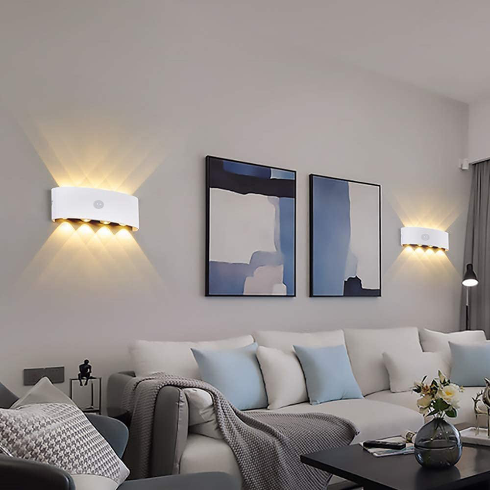 LED Waterproof Outdoor Wall Lamp - Metal Acrylic Up and Down Light Fixture for Garden, Patio & Exterior Use