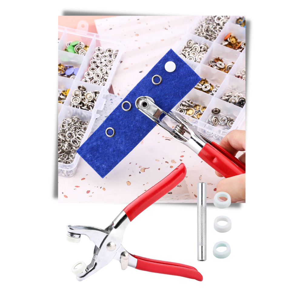 Press Stud Tool Kit – Durable Metal Buttons for Clothes, Bags & Repairs | 9.5mm Snap Fastener Set