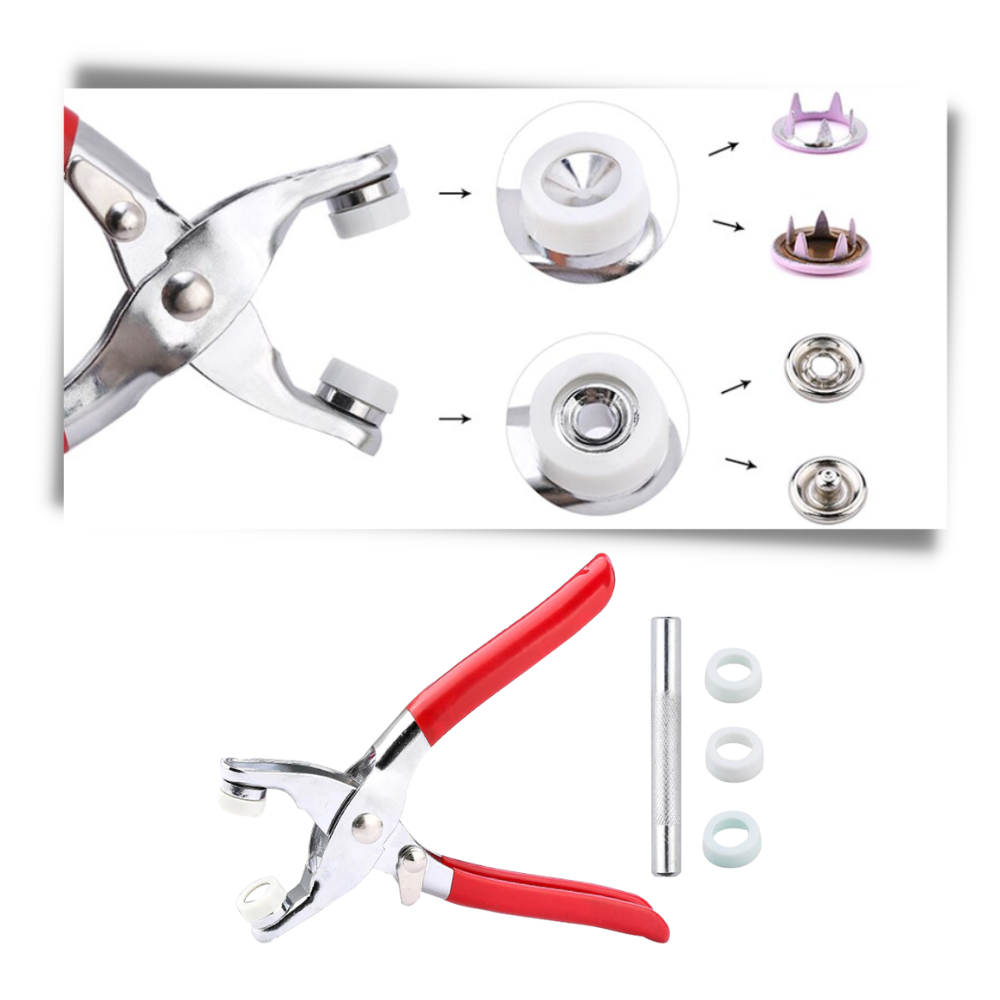 Press Stud Tool Kit – Durable Metal Buttons for Clothes, Bags & Repairs | 9.5mm Snap Fastener Set