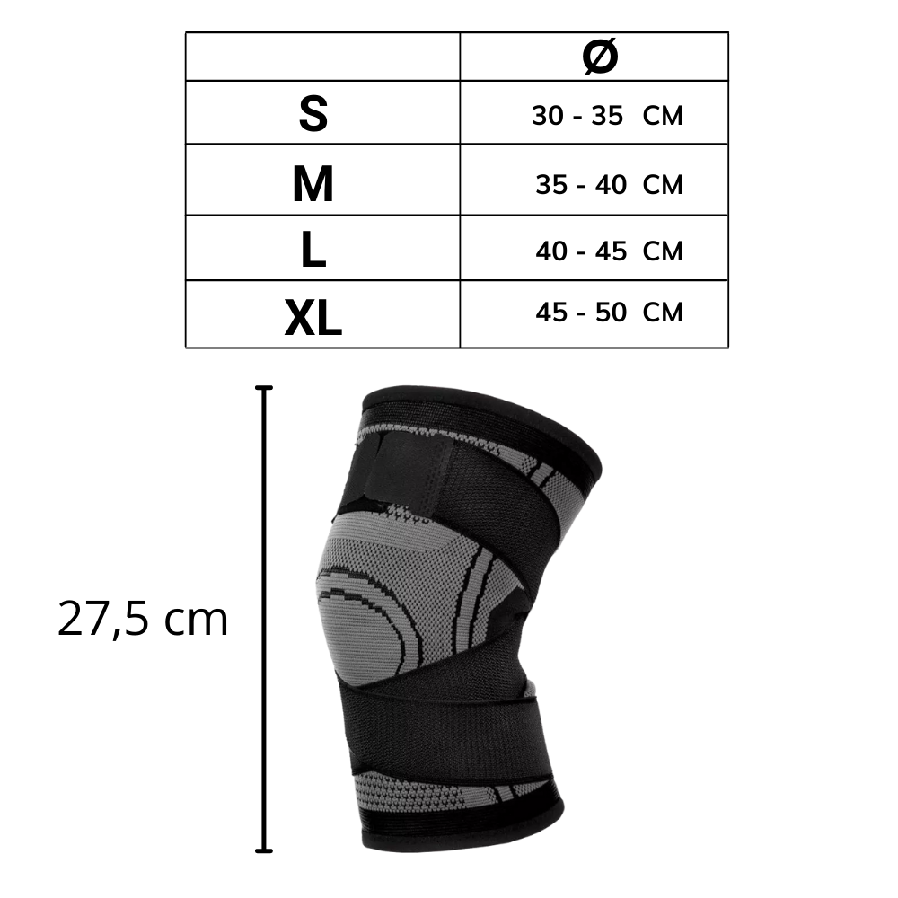 Knee Compression Sleeve | Adjustable, Breathable Fabric & Pain Relief for Sports and Daily Activities
