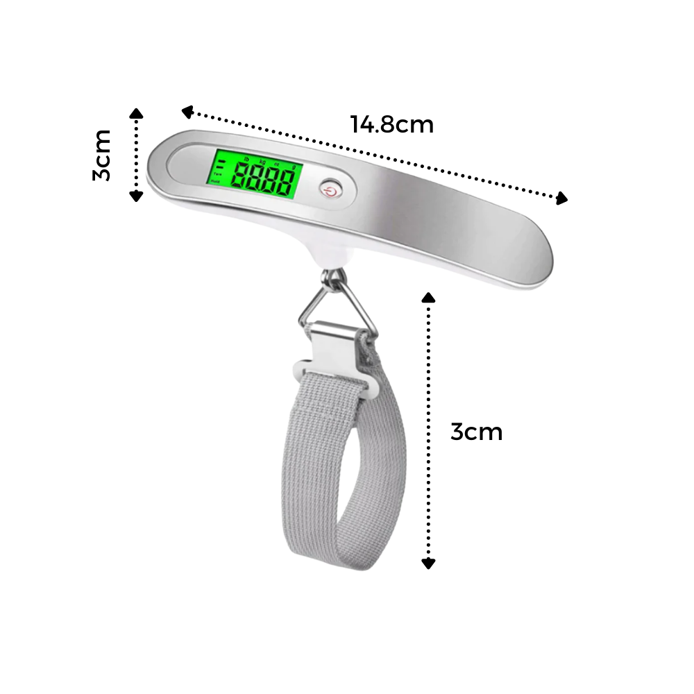 Digital Luggage Weighing Scale – Portable Electronic Suitcase Scale with Strap, Accurate Travel Weight Measurement