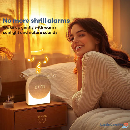 Sunrise Wake-Up Light Alarm Clock | White Noise Machine, Bluetooth & Dimmable Nightlight for Kids & Adults Sleep Training