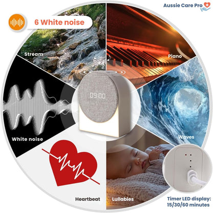 Sunrise Wake-Up Light Alarm Clock | White Noise Machine, Bluetooth & Dimmable Nightlight for Kids & Adults Sleep Training