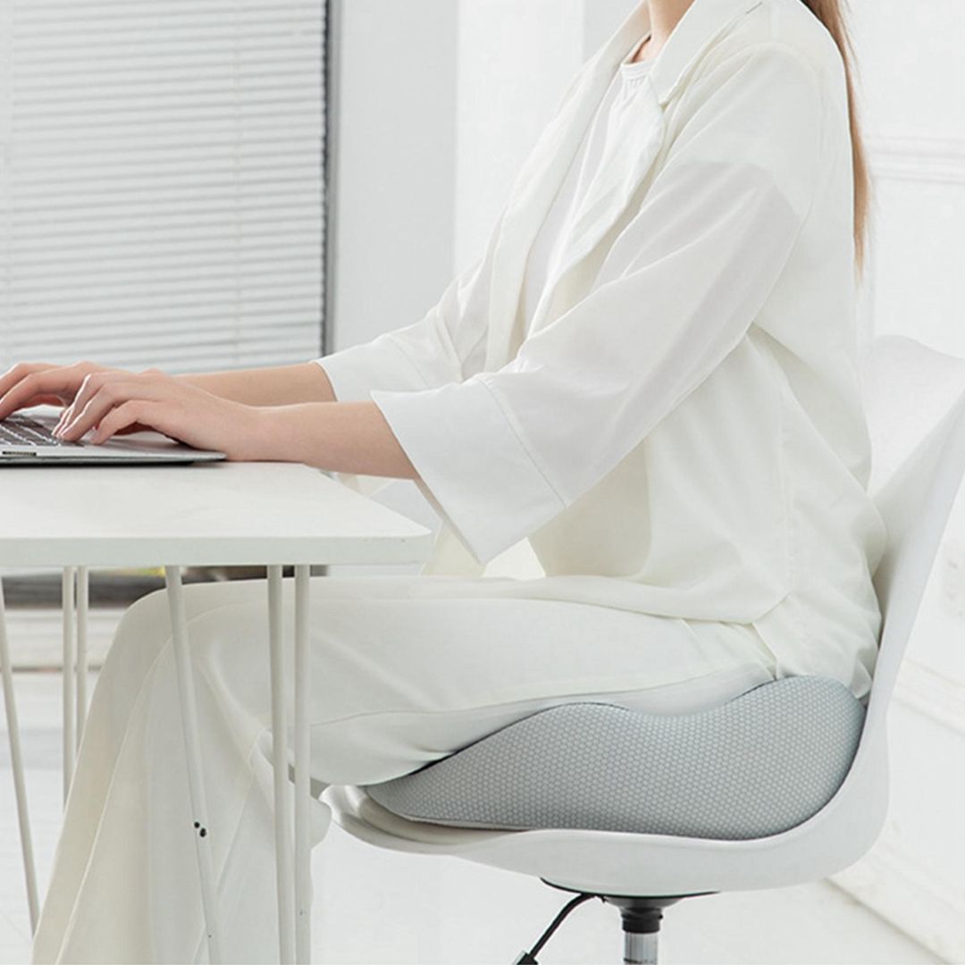 Adjustable Memory Foam Seat Cushion | Ergonomic Design for Tailbone Relief and Lower Back Support