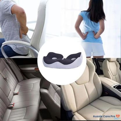 Adjustable Memory Foam Seat Cushion | Ergonomic Design for Tailbone Relief and Lower Back Support