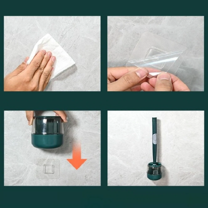 Toilet Brush with Flexible Head | Convenient Cleaning Dispenser & Smart Drainage System for Effortless Bathroom Cleaning