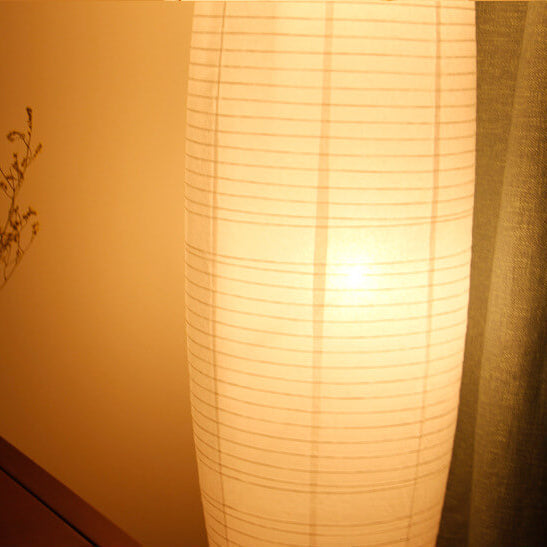 Minimalistic 2-Light Floor Lamp with Rice Paper Shade for Living Room & Bedroom Lighting