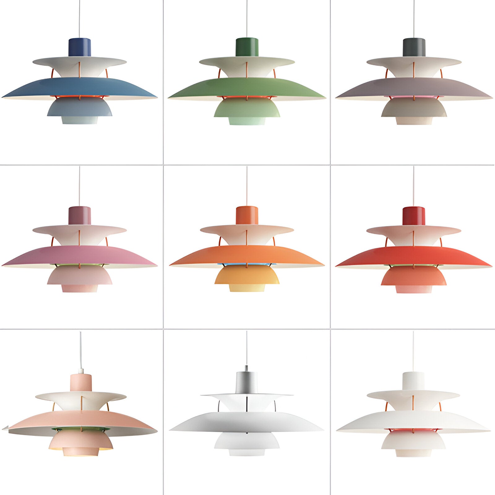 Nordic Modern Layered Shade Pendant Light Fixture for Living Room & Dining Room Decor