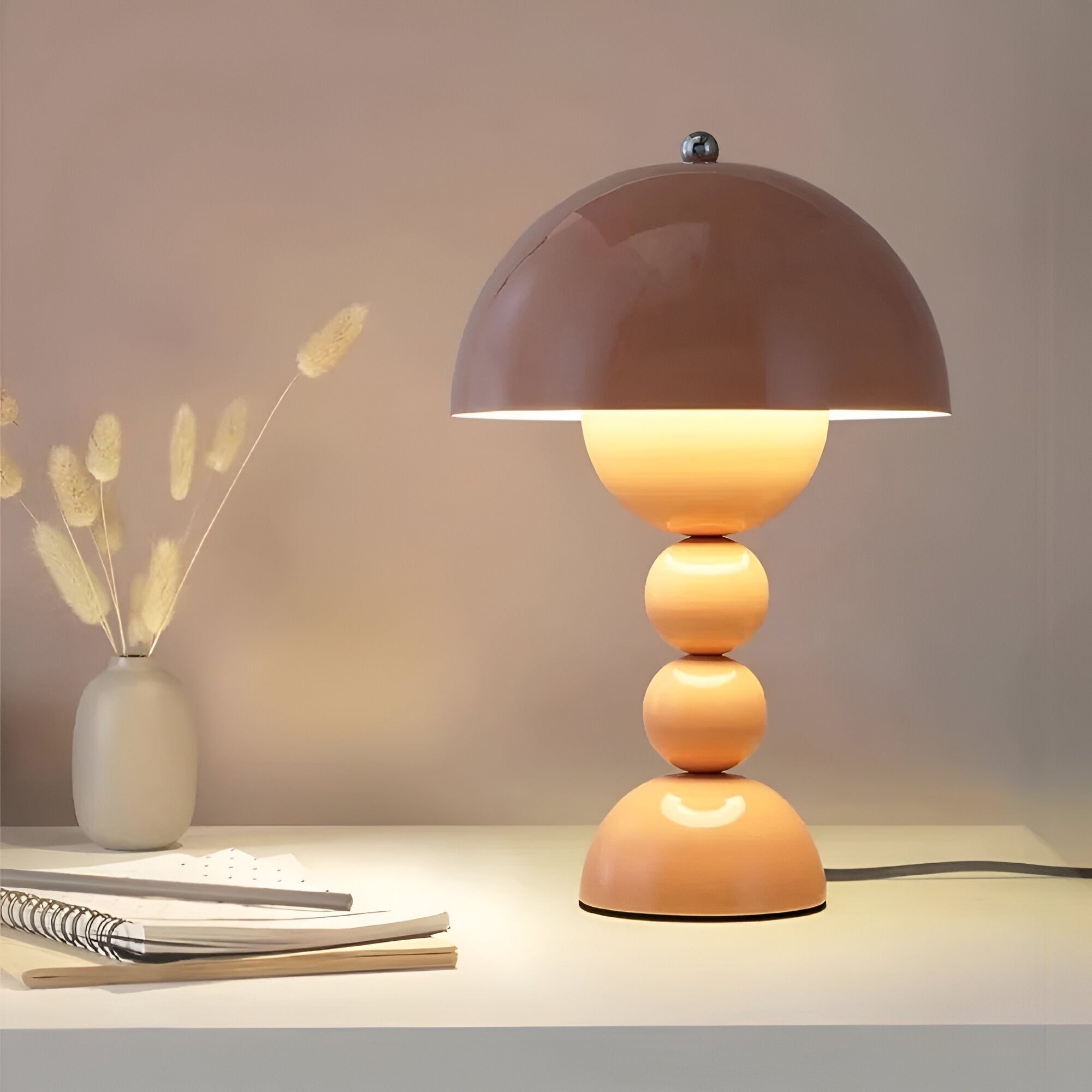 LED Wireless Table Lamp - Nordic Design, Rechargeable, Touch Control - Ideal for Bedroom, Living Room & Home Office