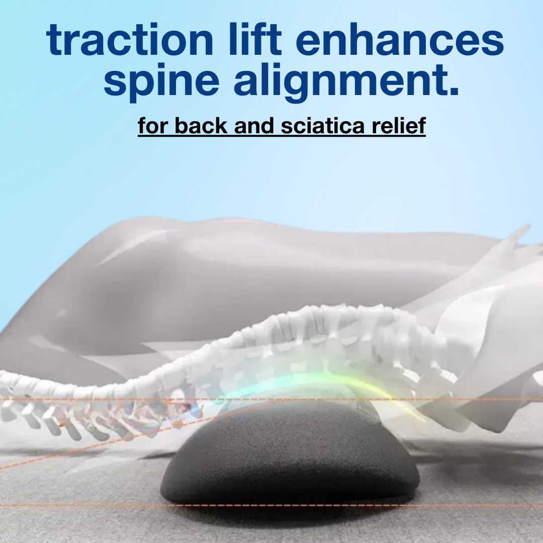 3-in-1 Lumbar Massager Pillow | Heat, Traction & Vibration for Lower Back Pain Relief at Home