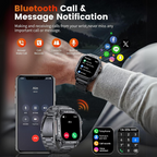 Durable Smartwatch | Military-Grade Waterproof, Fitness Tracking & Bluetooth Calling for Extreme Adventures