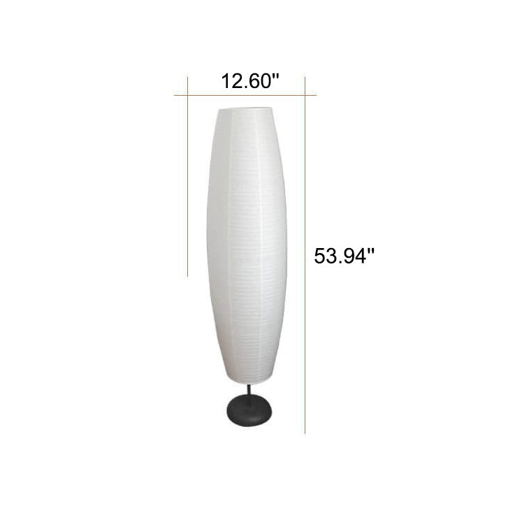 Minimalistic 2-Light Floor Lamp with Rice Paper Shade for Living Room & Bedroom Lighting