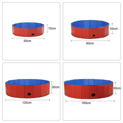 Folding Dog Pool | Durable, Claw-Resistant & Space-Saving for Garden, Patio or Travel Use