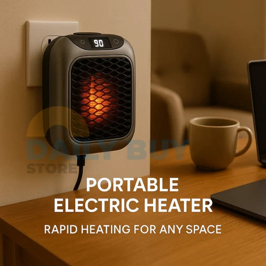 Portable Electric Heater | Rapid Heating, Energy Efficient & Safe for Home, Office, or Dorm Use