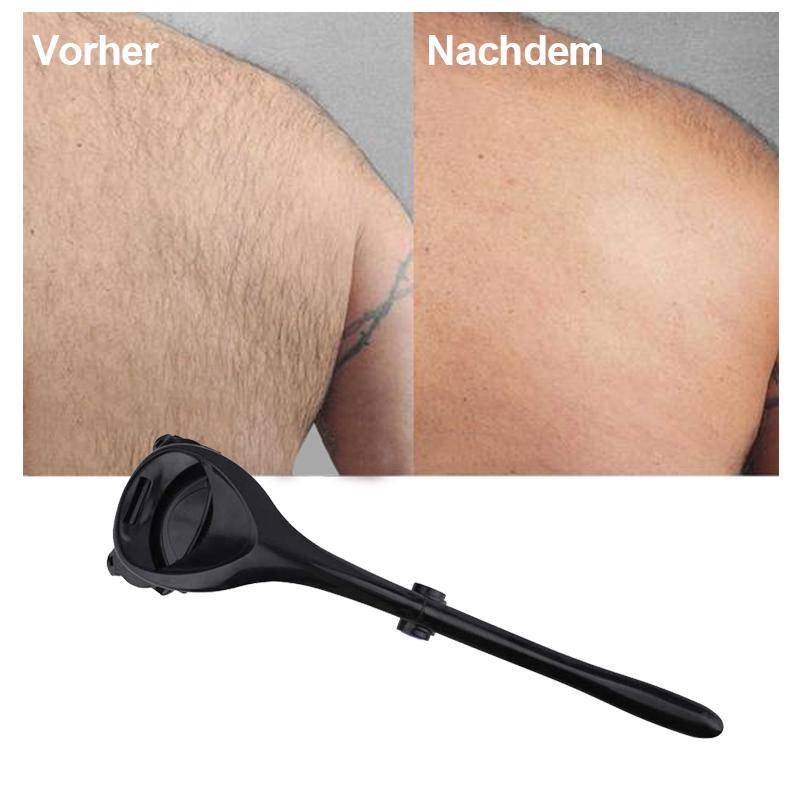 Back and Body Shaver | Ergonomic, Wet & Dry Shaving with Exfoliating Brush for Smooth Skin Care