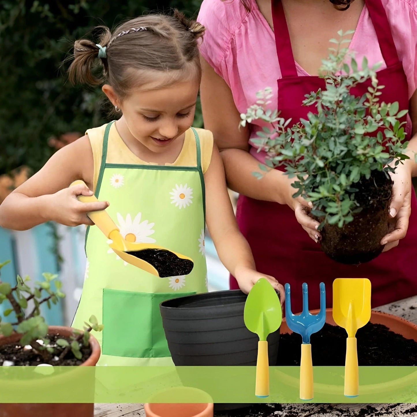 Child-Safe Mini Gardening Set | Ergonomic Tools for Kids with Carrying Bag for Nature Exploration and Learning