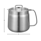 2-in-1 Stainless Steel Deep Frying Pot | Heat-Resistant Handle & Easy Oil Straining for Home Cooking