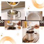 2-in-1 Stainless Steel Deep Frying Pot | Heat-Resistant Handle & Easy Oil Straining for Home Cooking