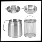 2-in-1 Stainless Steel Deep Frying Pot | Heat-Resistant Handle & Easy Oil Straining for Home Cooking