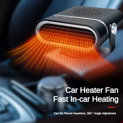 Portable Car Heater | 4-in-1 Heating, Cooling & Defrosting Fan for All-Season Vehicle Comfort