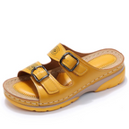 Orthopedic Leather Sandals | Lightweight, Shock-Absorbing & Supportive for Plantar Fasciitis Relief