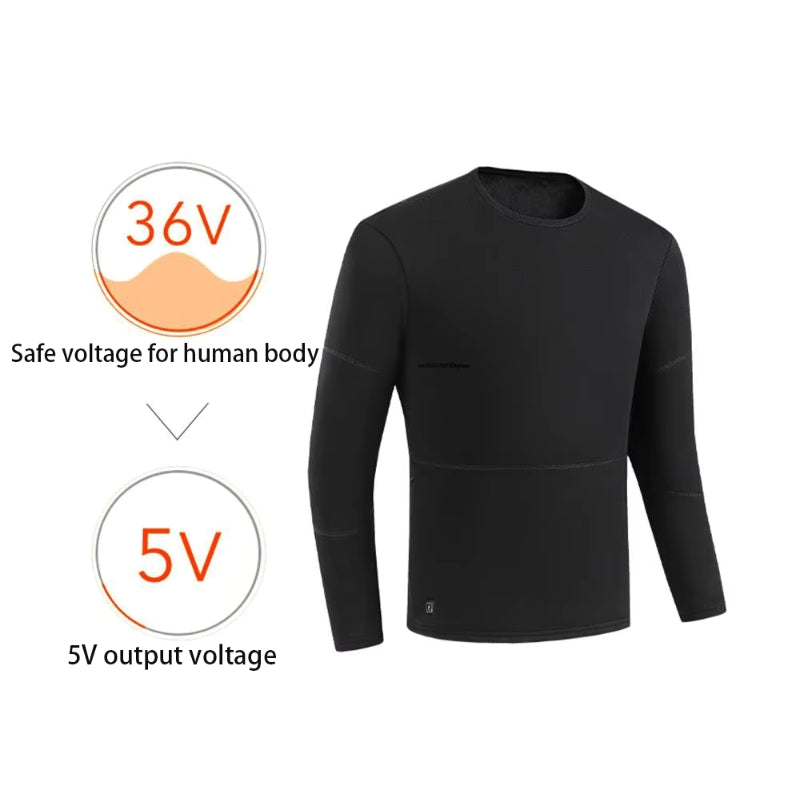 Thermal Heated Top - Rechargeable Heat Warming Jacket for Men & Women, Lightweight, Perfect for Outdoor Activities & Cold Weather