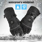 Heated Winter Gloves for Men and Women, Waterproof, Touchscreen Compatible, Perfect for Outdoor Activities and Cold Weather