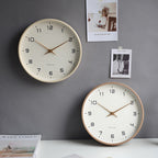 Scandinavian Wall Clock - Minimalist Design with Easy-to-Read Numbers for Home Decor & Office Use