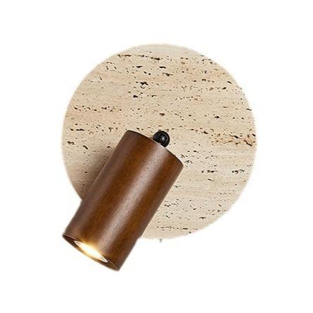 Rotatable Travertine Bedside Wall Lamp with Adjustable Arm for Bedroom Lighting