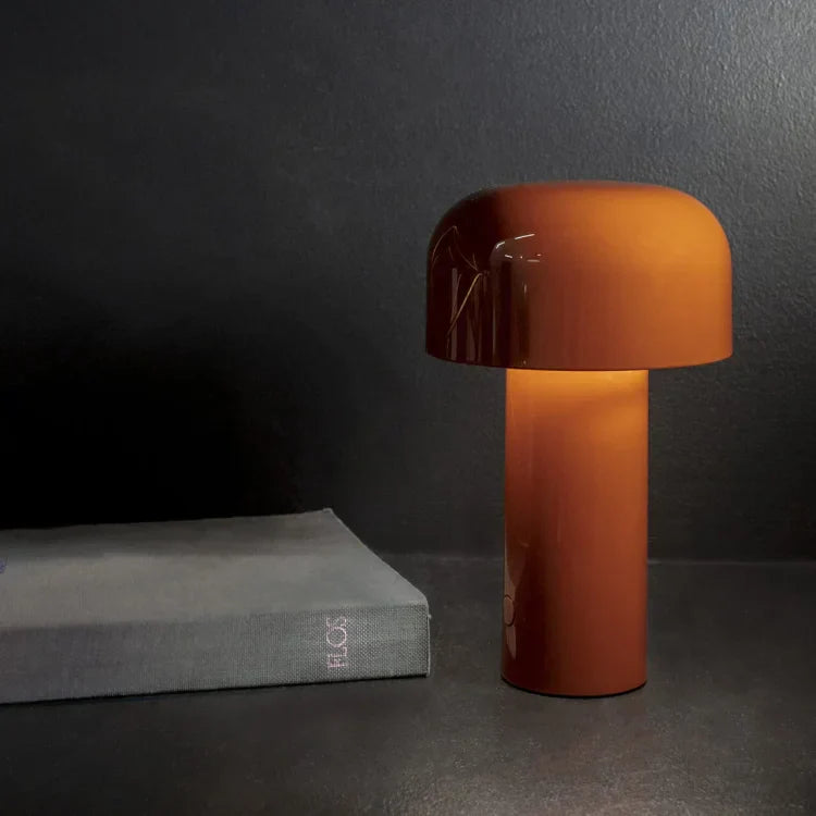 LED Mushroom Rechargeable Table Lamp - Portable Night Light with Adjustable Brightness for Home, Office, and Outdoor Use