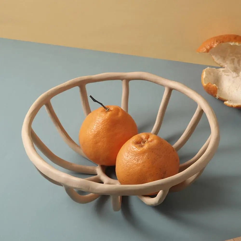 Modern Ceramic Fruit Bowl - Decorative Centerpiece for Kitchen & Dining Table