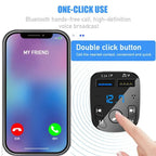 Car MP3 Player with Dual USB Fast Charger | Bluetooth 5.0, FM Transmitter & Hands-Free Calling for Enhanced Driving Experience