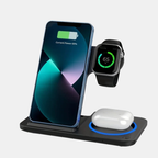 3-in-1 Magnetic Wireless Charging Station | Fast Charging for Phone, Watch & Headphones at Home or Office