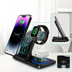 3-in-1 Magnetic Wireless Charging Station | Fast Charging for Phone, Watch & Headphones at Home or Office