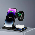 3-in-1 Magnetic Wireless Charging Station | Fast Charging for Phone, Watch & Headphones at Home or Office