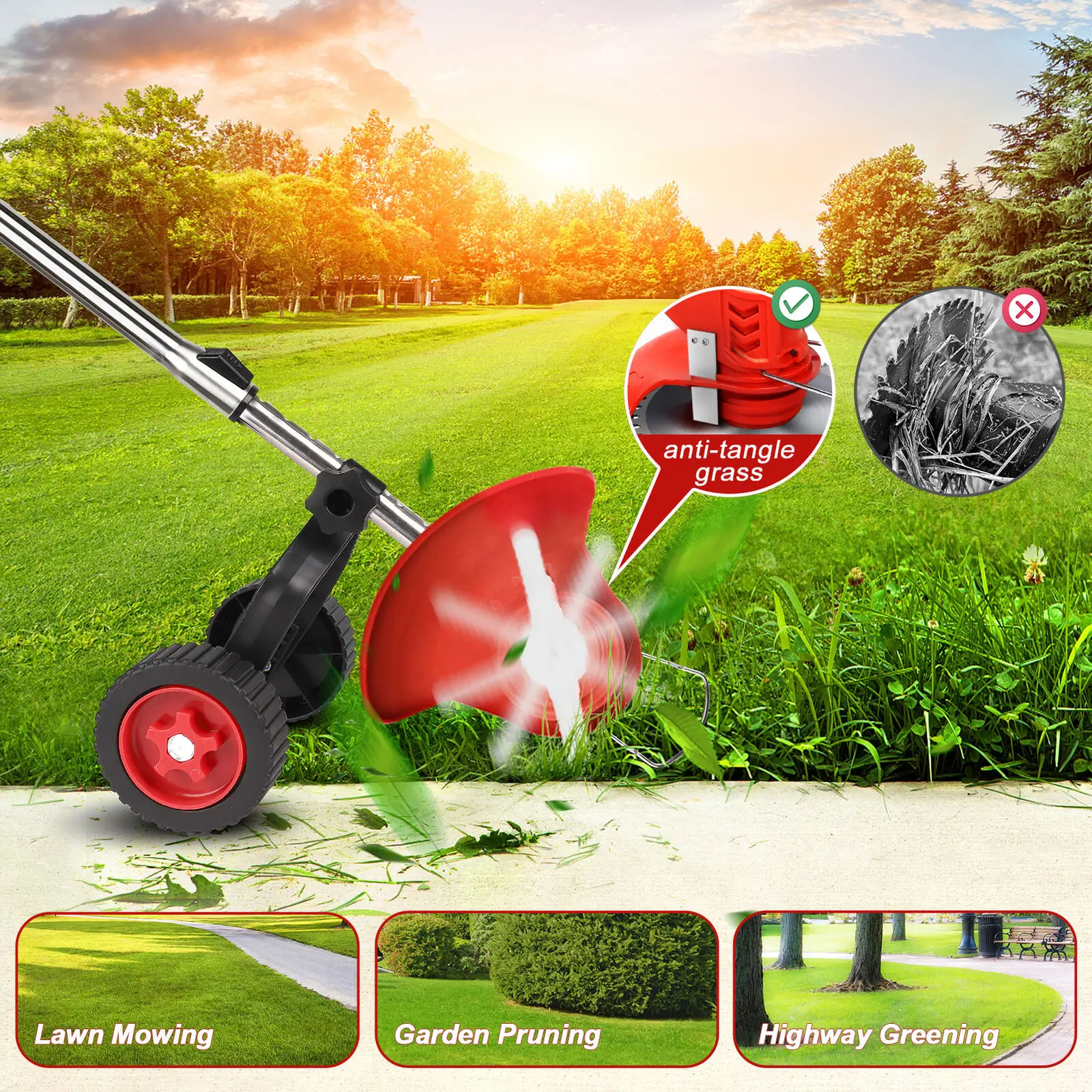 3-in-1 Wireless Turf Trimmer | Powerful Motor, Adjustable Length & Ideal for Lawn Care and Gardening
